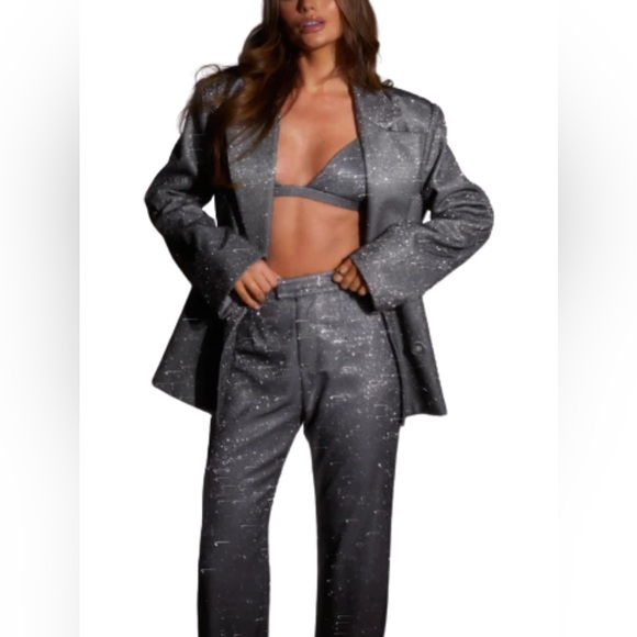 SLA The Label Glitter Suit (Blazer & Trousers) Size Small NWT - Picture 10 of 10